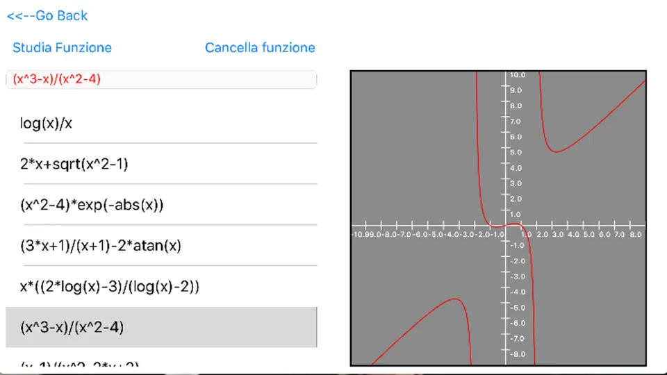 Captura de pantalla de Studio Funzioni ADS en iPhone 2