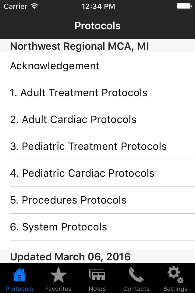 NRMCA Protocols screenshot 2