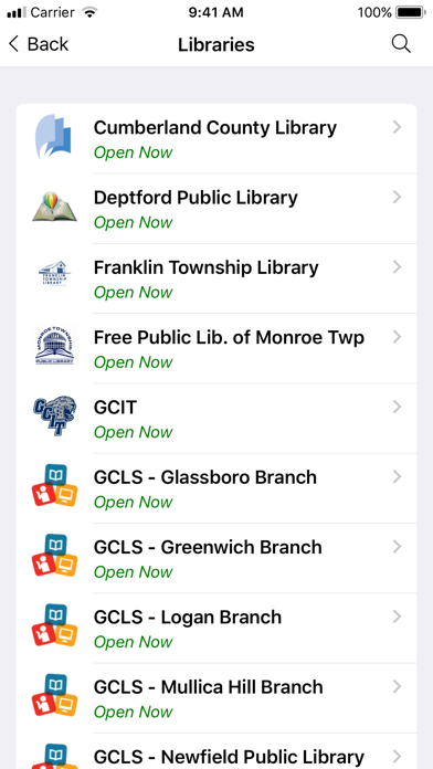 LOGIN Libraries Screenshot