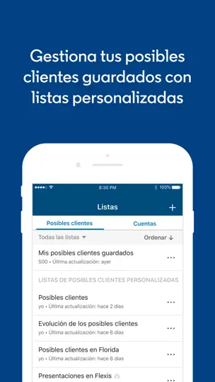Captura de pantalla de LinkedIn Sales Navigator en iPhone 3