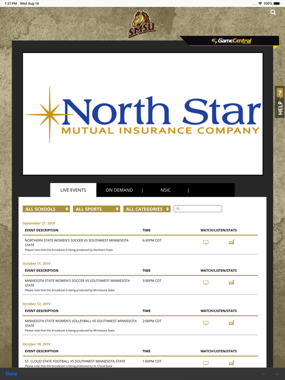 SMSU Athletics iPad screenshot 4 - Sports app