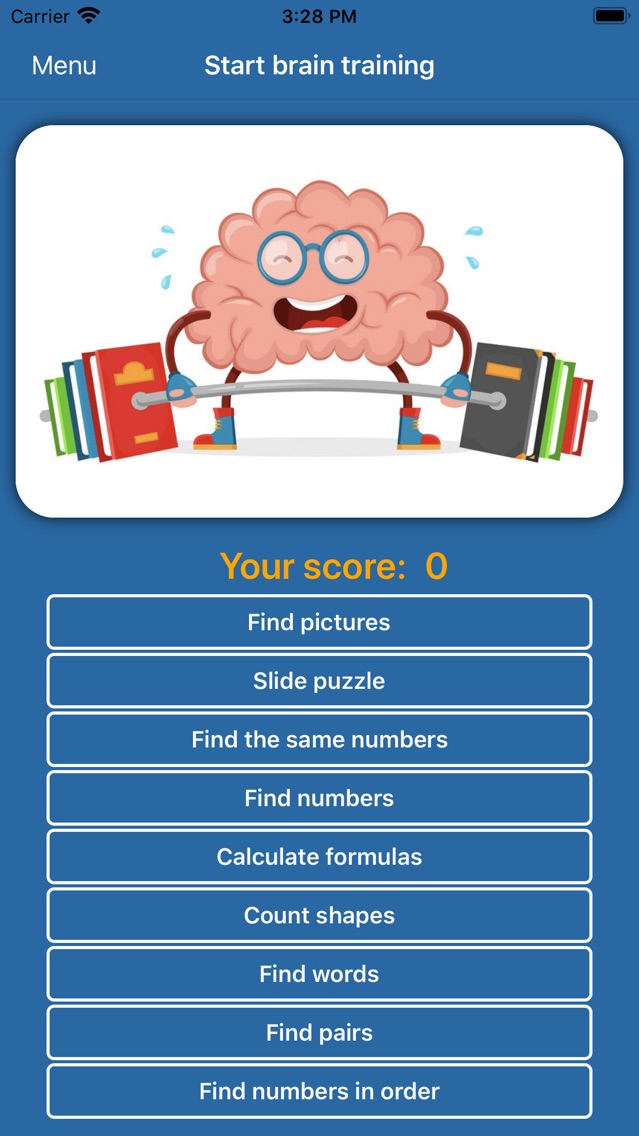 Brain and memory training screenshot 1