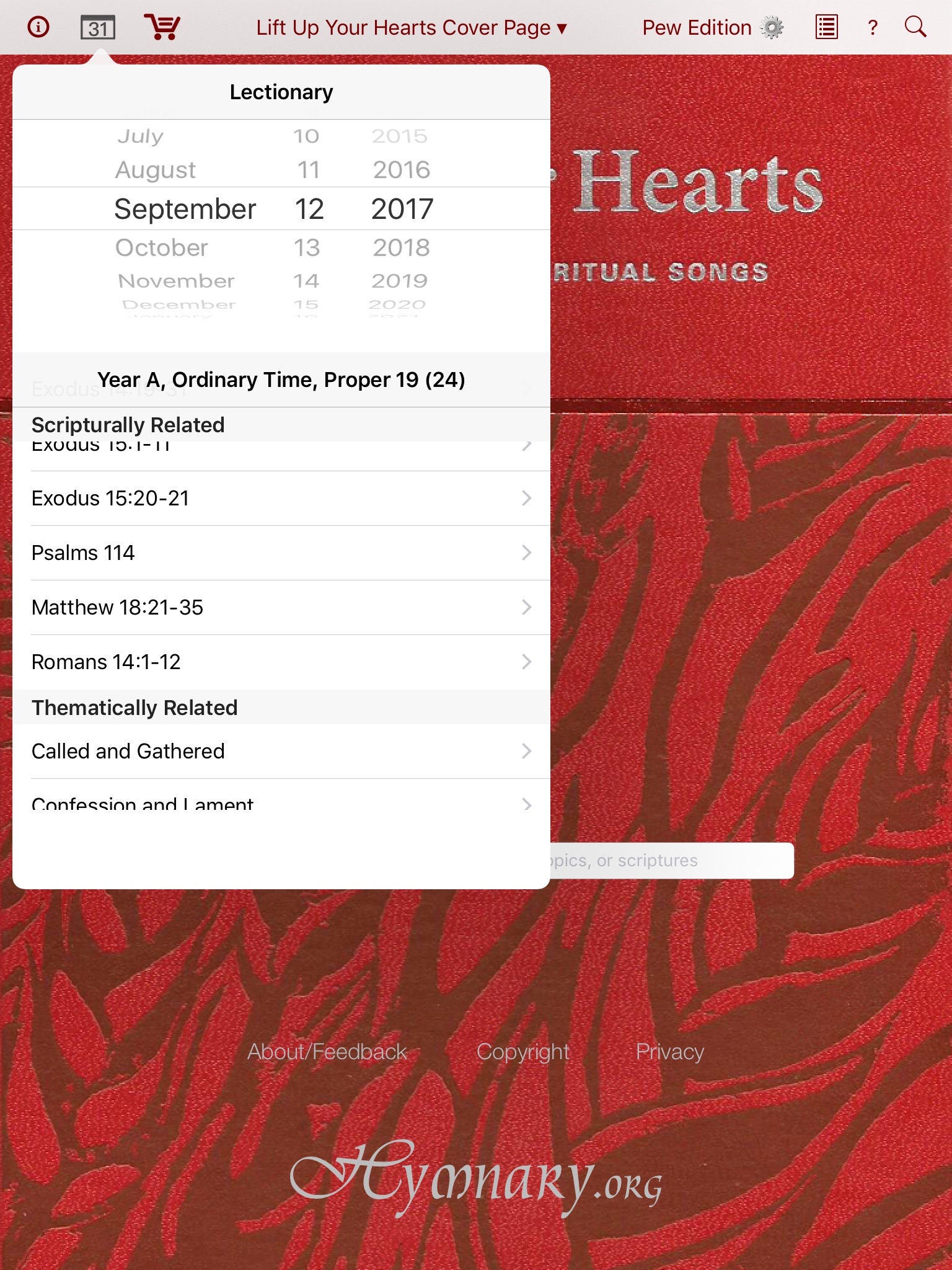 Lift Up Your Hearts Hymnal screenshot 2
