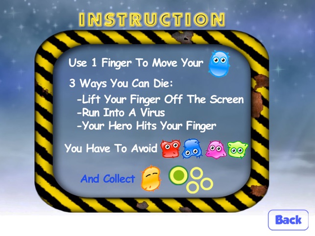 Avoid The Virus Attack, game for IOS