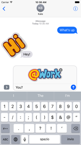 Chat text stickers screenshot