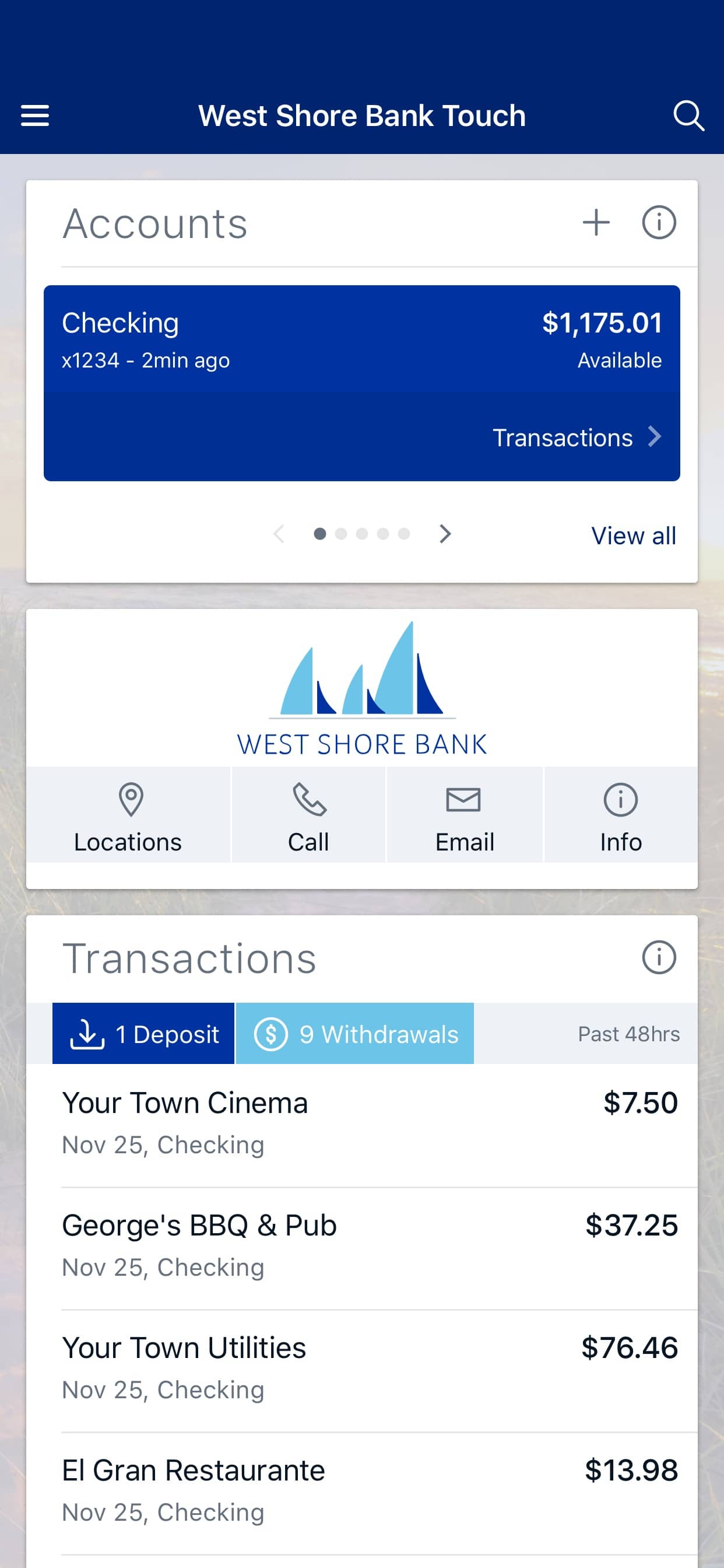 West Shore Bank Touch