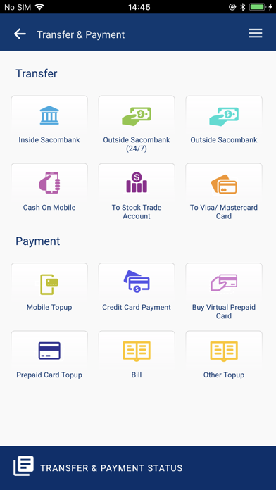 Sacombank mBanking Screenshot