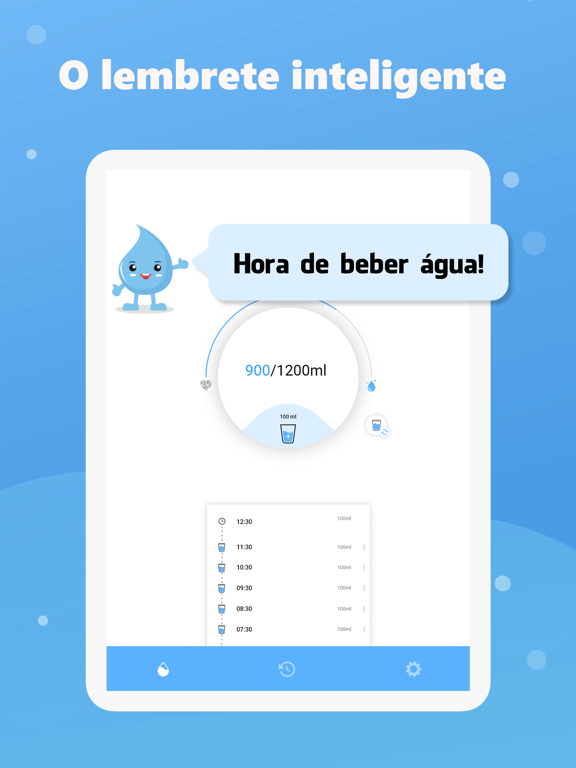 Lembrete de beber agua e alert iPad screenshot 1