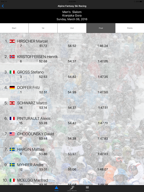 Screenshot #5 pour Alpine Fantasy Ski Racing