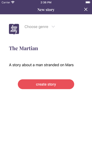 Drop a Story Screenshot