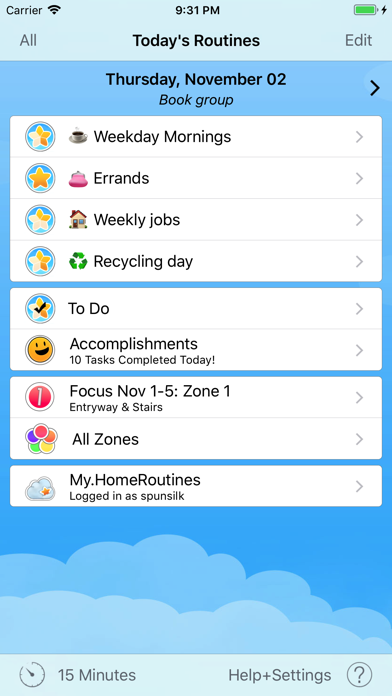 Home Routines review screenshots