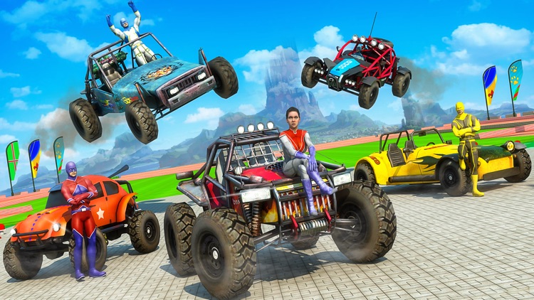 Superheroes Buggy Racing Stunt screenshot-0