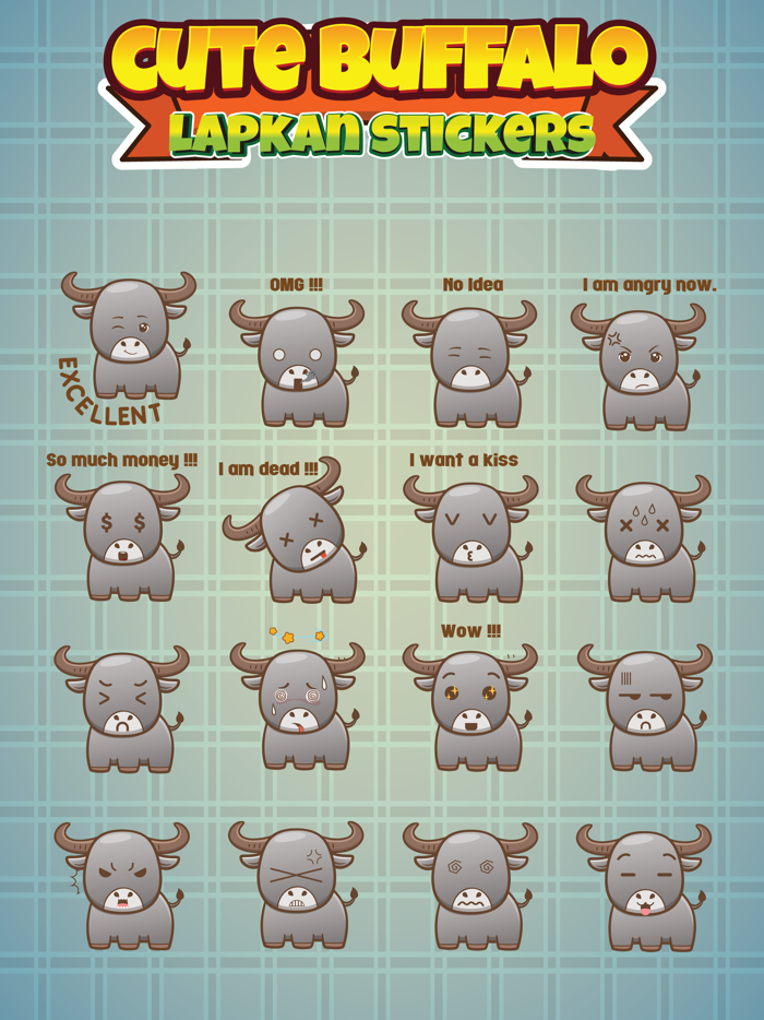 Sticker Me Cute Buffalo