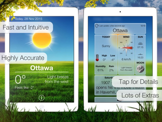 Beautiful Weather iPad app afbeelding 1