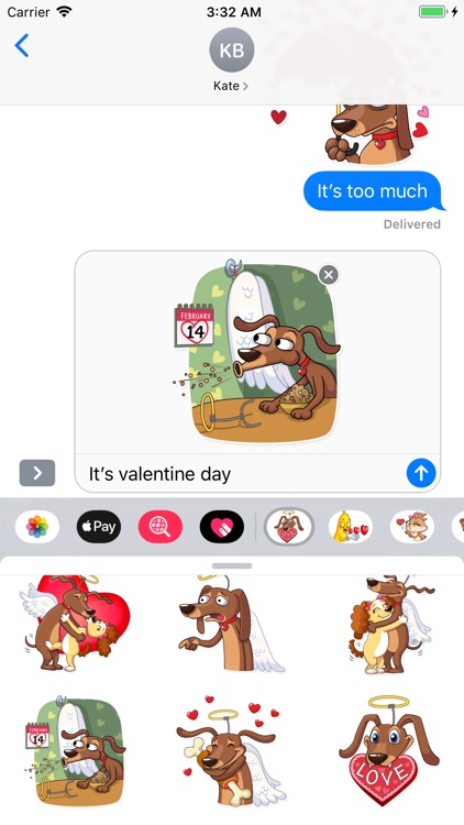 Cupid Dog Love Stickers screenshot-4