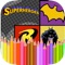 Coloring Book Heroes is a coloring and paint tool for kids