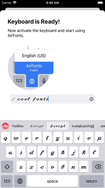 AirFonts: Fancy Fonts Keyboard