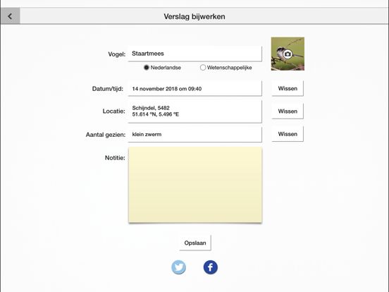 Vogels in Nederland Pro iPad app afbeelding 6