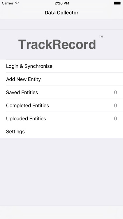 TrackRecord Data Collector