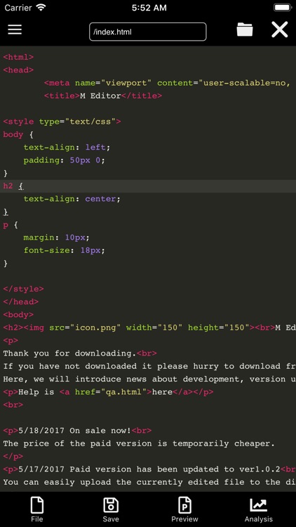M Editor - Code & FTP