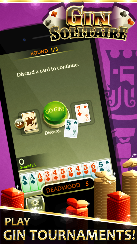 #1. Gin Solitaire (iOS) Podle: North Sky Games