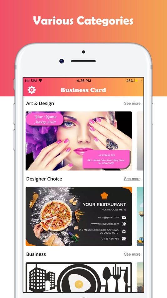 #1. Business Card Maker! (iOS) 由: Bhavesh Gabani