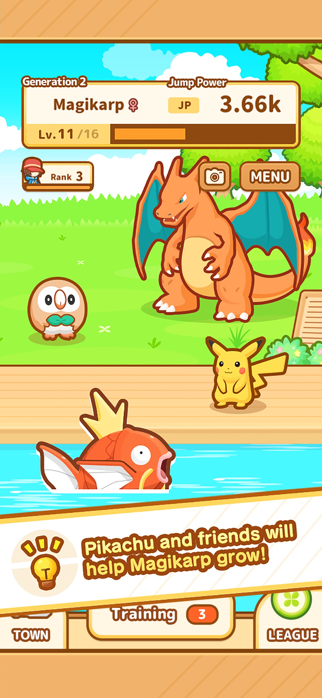 Screenshot do app Pokémon: Magikarp Jump