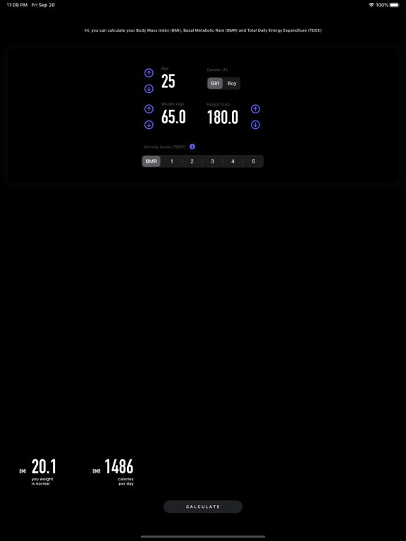 Screenshot #4 pour BMI, BMR, TDEE Calculator