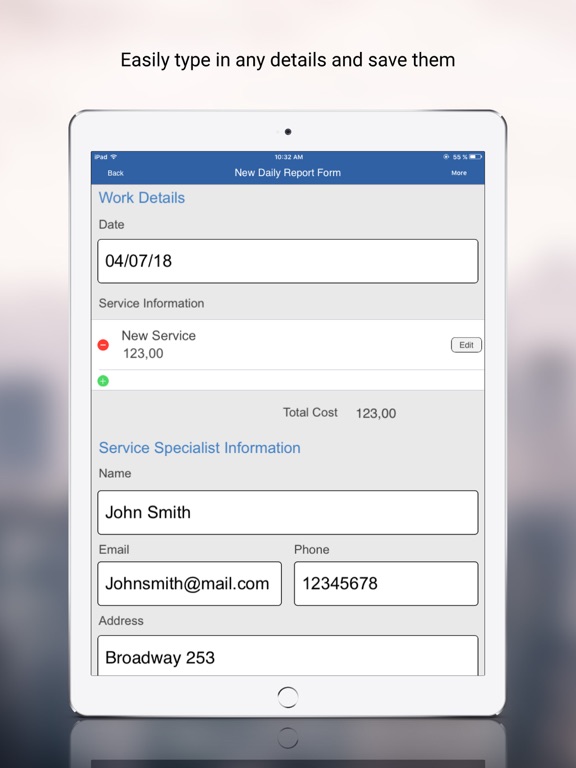 Screenshot #5 pour Field Service Daily Log App