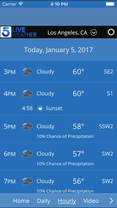 KTLA Los Angeles Weather Screenshot
