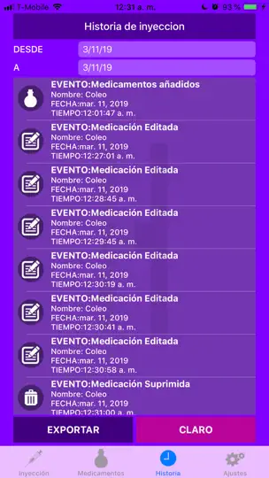 Captura de pantalla de Recordatorio De Medicación en iPhone 4