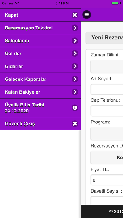 Düğün Takip Rezervasyon Screenshot