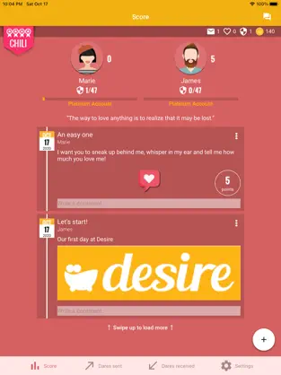 Screenshot 1 Desire - Juego para parejas iphone