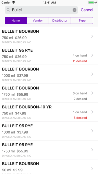 Michigan Liquor Inventory Screenshot
