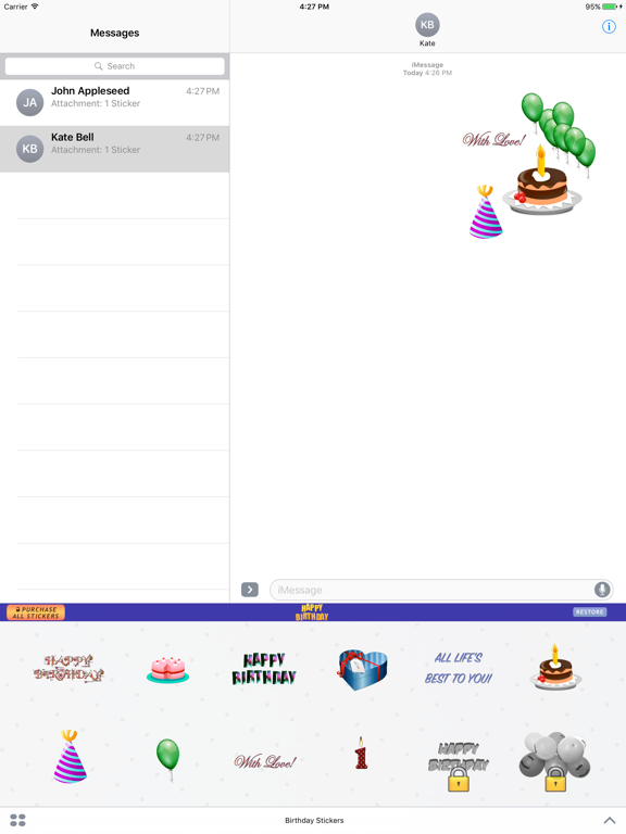 Screenshot #6 pour Birthday Stickers Anniversaire