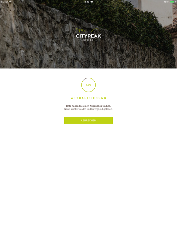 CITYPEAK CAMPERS iPad screenshot