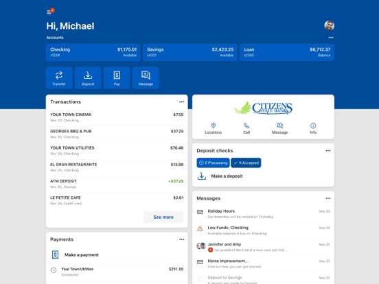 CSBI Mobile Banking iPad screenshot 1 - Finance app