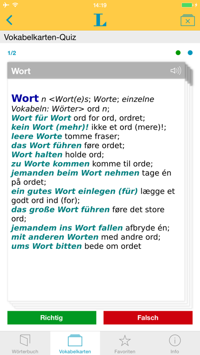 Screenshot #3 pour Dänisch Deutsch Wörterbuch