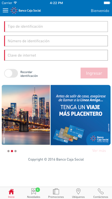 Banco Caja Social Móvil Screenshot