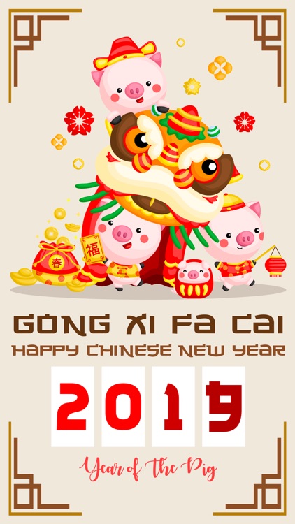 2019 Happy Chinese Pig Year
