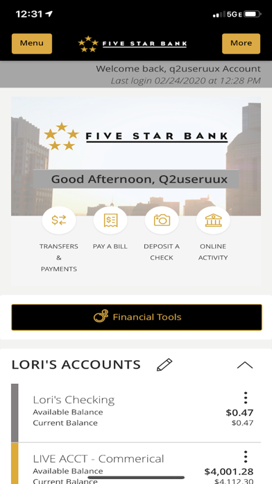Five Star Bank CA Screenshot 1 - AppWisp.com Five Star Bank CA Screenshot 1 - AppWisp.com