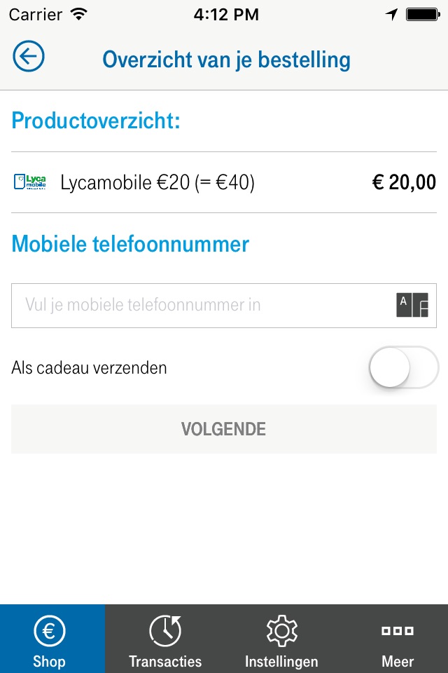 Lycamobile - Beltegoed screenshot 3