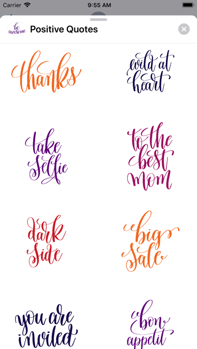Positive Quotes Stickers Screenshot