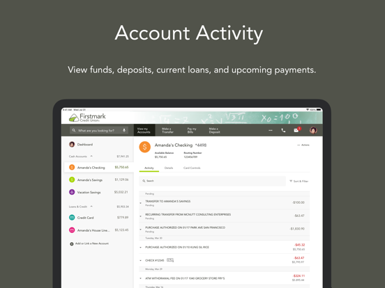 Firstmark Credit Union iPad screenshot 7 - Finance app