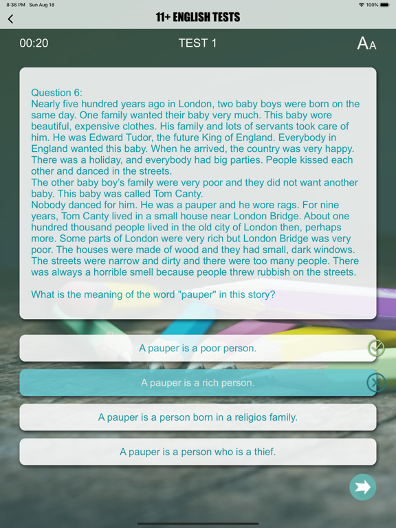 Screenshot #5 pour 11+ English Exam Question