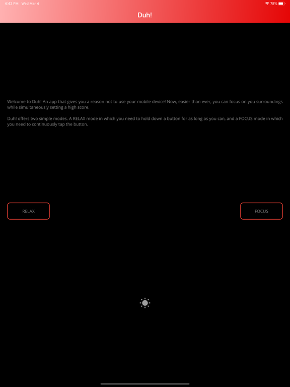 Duh! iPad screenshot