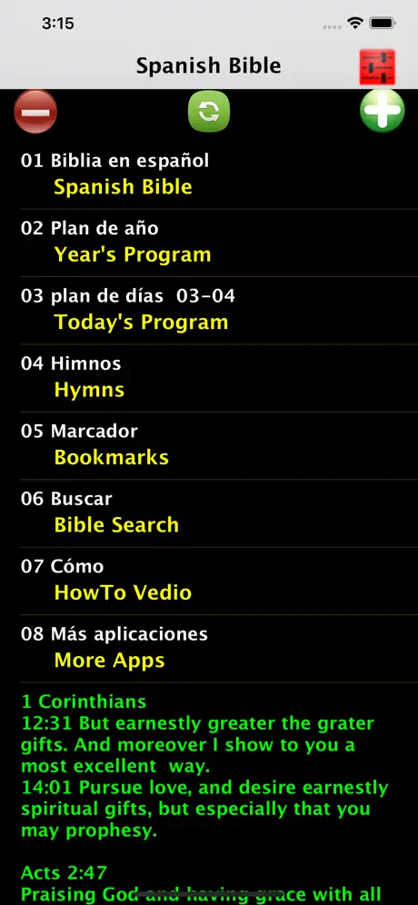 Biblia en español Spanish
