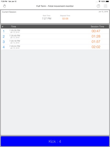 Full Term - Contraction Timer iPad screenshot