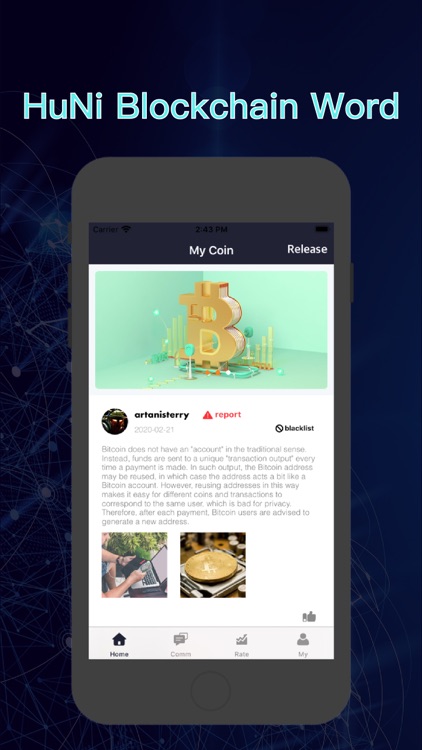 HuNi Blockchain Word