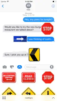 road signs usa set (glossy) iphone screenshot 1